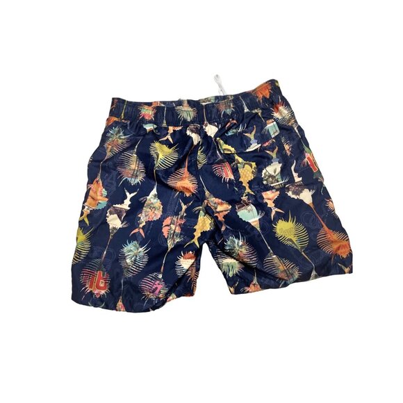 Old Navy Mens Swim Trunks Suit Tropical Print Size M Hawaiian Six 10/11 16" x - Picture 7 of 7